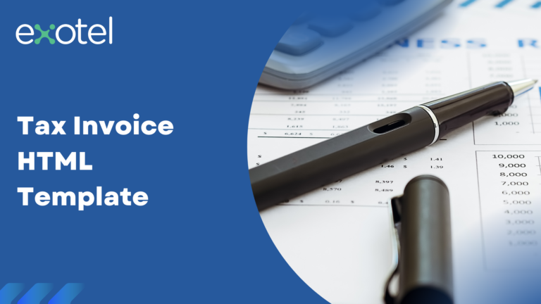 Tax invoice HTML template - India