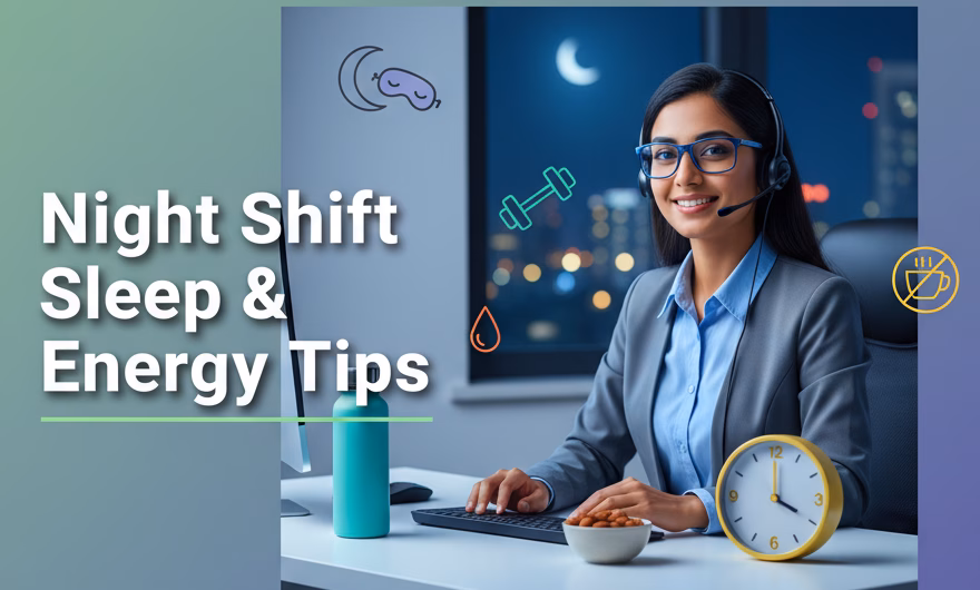 Night shift worker sleeping in a dark, cool bedroom with blackout curtains and earplugs