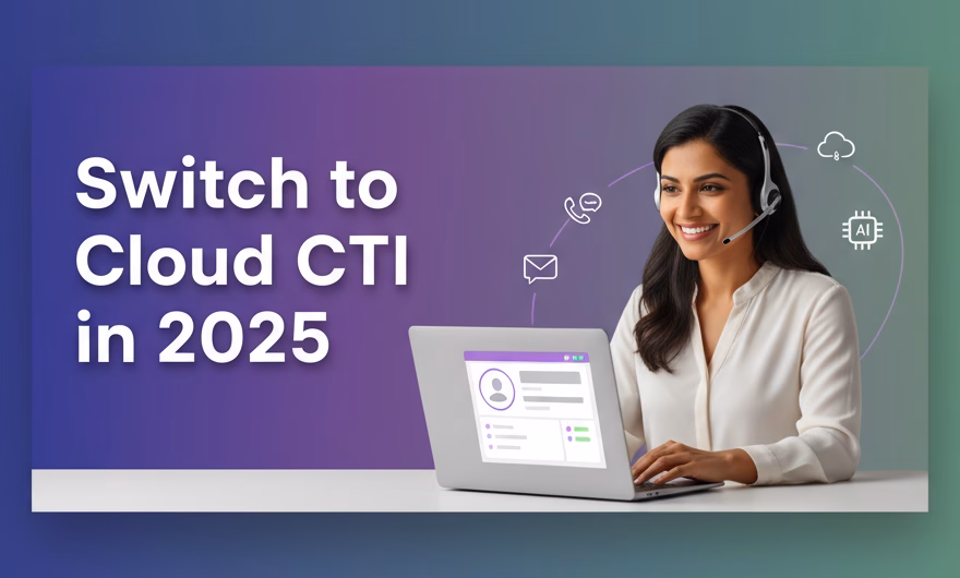 Agents using a Cloud Contact Center CTI dashboard for omnichannel customer support