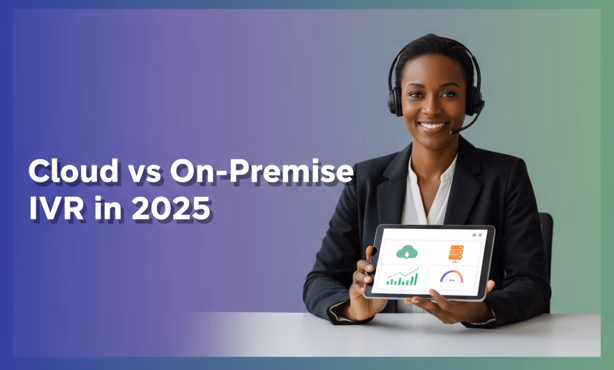 Comparison chart of cloud IVR versus on-premise IVR features and benefits for 2025