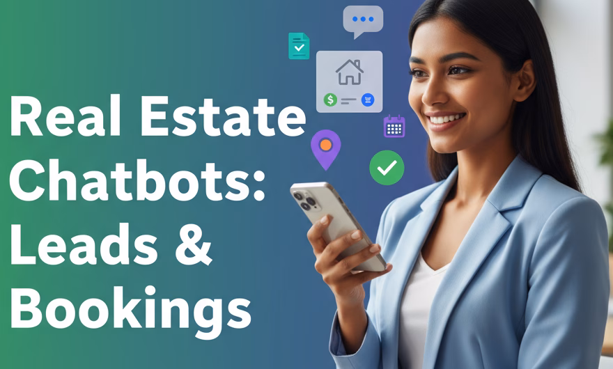 AI real estate chatbot guiding a user through property search and booking a viewing