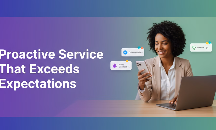 Support agent with analytics dashboard providing proactive customer service and predictive notifications